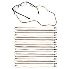 12 Pcs Eyeglass Chains, Nylon Glasses Lanyard for Women and Men, Brown