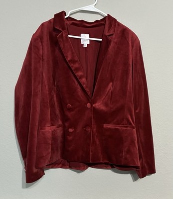 New Lauren Conrad  Blazer Burnt Red Jacket Button Sz XL