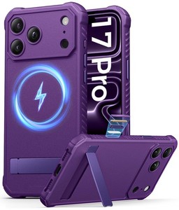 iPhone 17 Pro Case with Stand & Camera Control Button Magsafe 6.3 Dark Purple