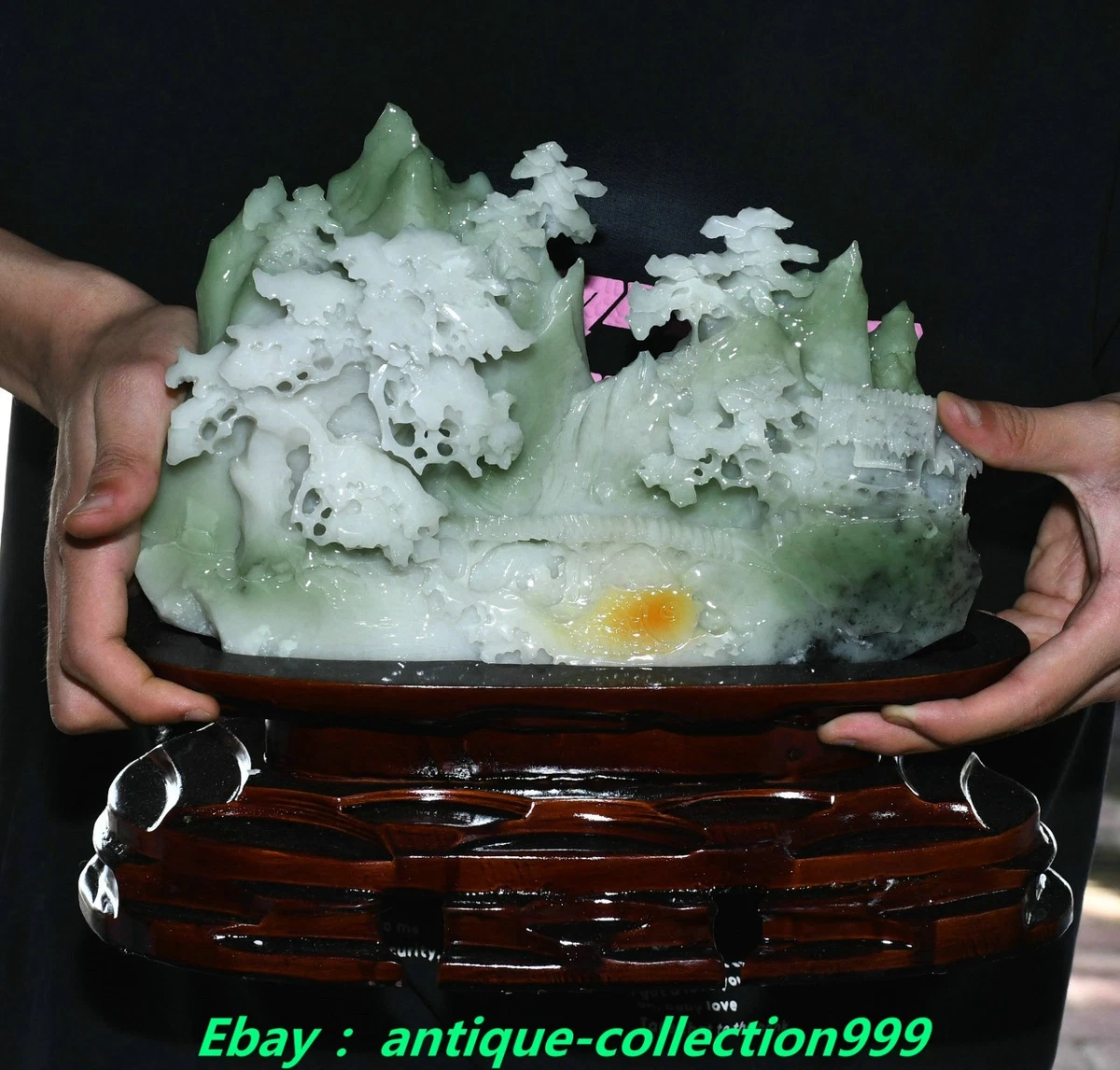 古董玉树在中国风雕像、雕像| eBay