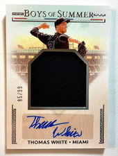 Thomas White 2024 Panini Boys of Summer #JMS-TW Jumbo Patch Auto /99 Marlins