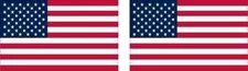 2.5in x 1.5in American Flag Stickers Car Truck Vehicle Bumper Decal