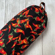 Plastic Grocery Bag Holder Hot Chili Peppers Kitchen Handmade Bag Dispenser