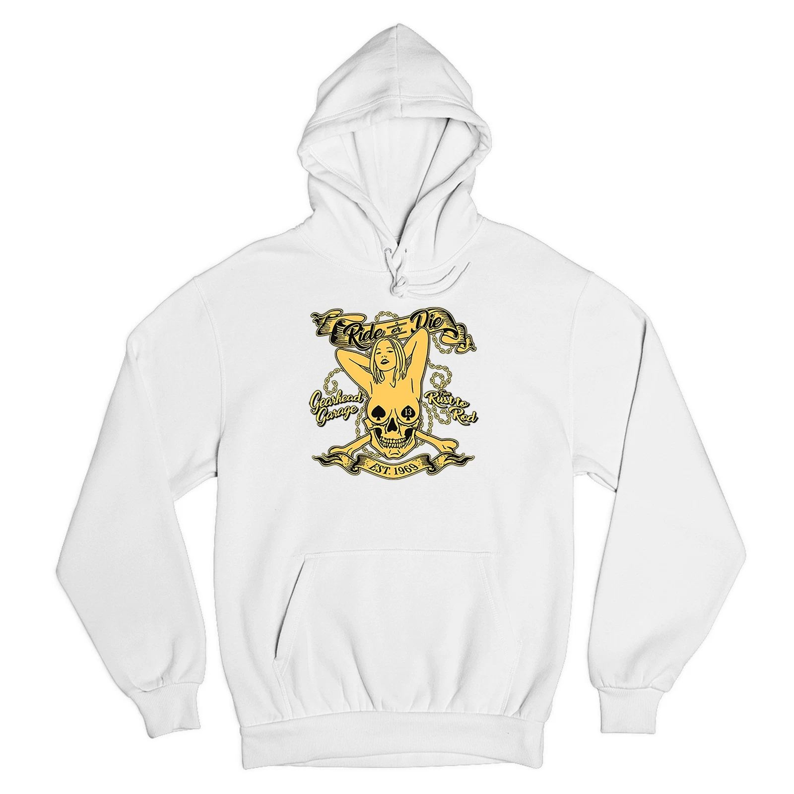 Ride or Die Sweatshirt Gearhead Garage From Rust to Rod Biker Babe Hoodie