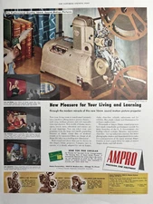 1947 Ampro Motion Picture Projector Model Premiere 20 Chicago 16mm VTG Print Ad