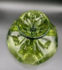 Viking Glass Green Pedestal Candy Dish & Pink Frosted Dish — photo 6