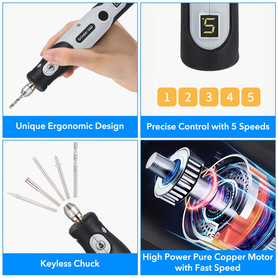 Multifunktionswerkzeug  Mini Drehwerkzeug 113tlg Dremel Zubehör Set DIY - Bild 3 von 4