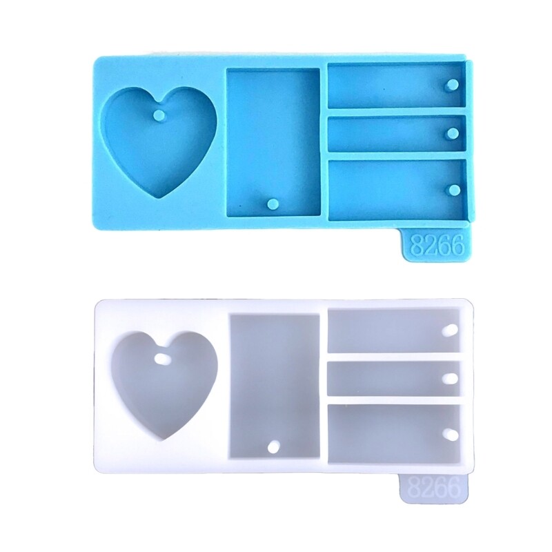Heart Silicone Mold Pendant Resin Epoxy Molds for Casting Resin Keychain Mold