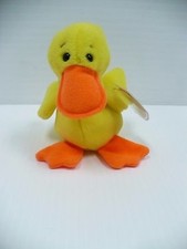 RETIRED RARE 1993 Quackers The Duck Beanie Baby WITH ERRORS