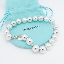 Tiffany  Co. HardWear Sterling Silver Ball Bracelet - Size 8.75" Long Pouch Q3