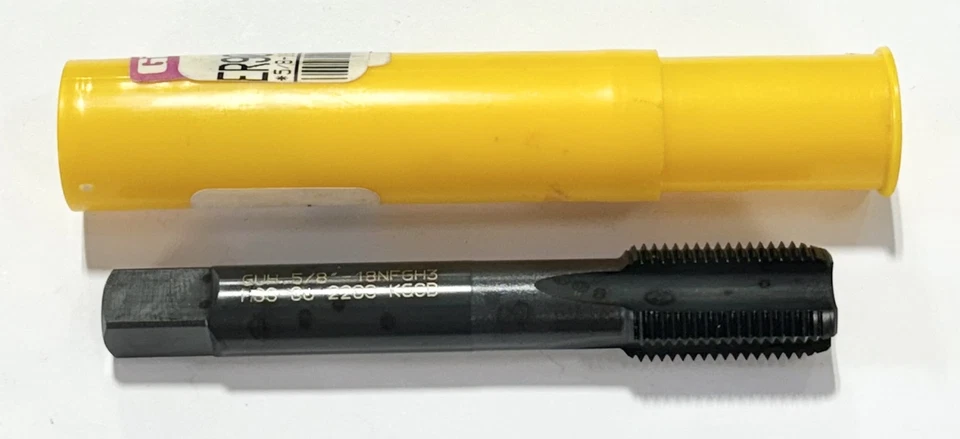 GUHRING 5/8"-18 Cobalt Spiral Point Tap 4 Flute H3 Semi-Bottoming Tap
