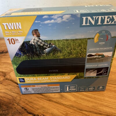 Intex 10 inch Standard Durabeam Airbed, Twin - Blue