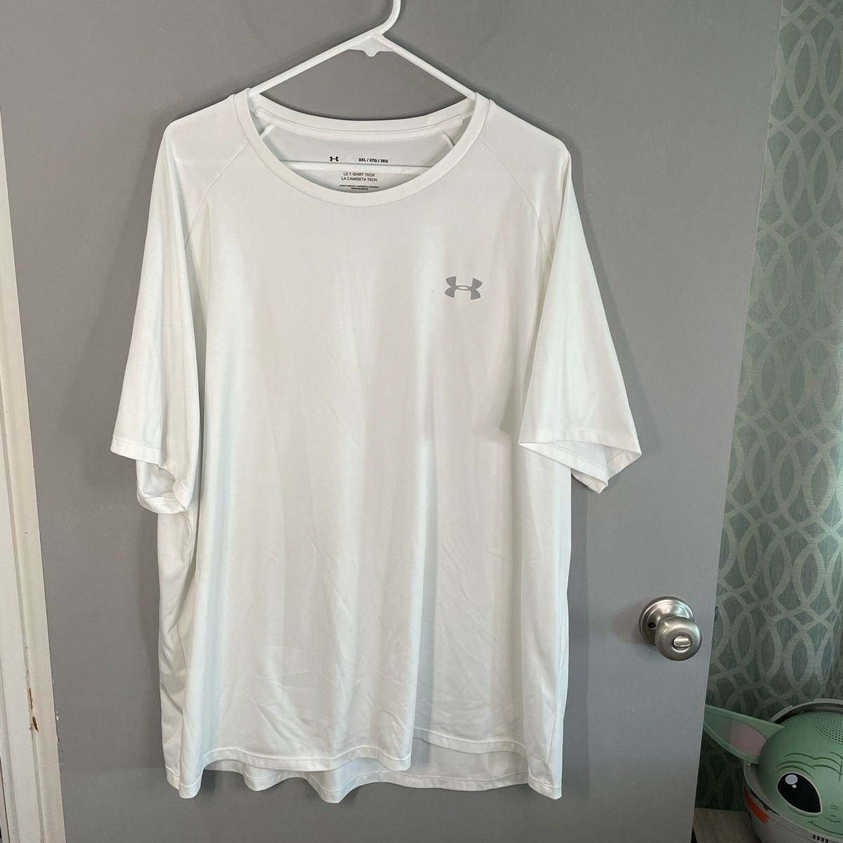 Under Armour Mens 3XL Short Sleeve White Tech Tee Workout T-Shirt