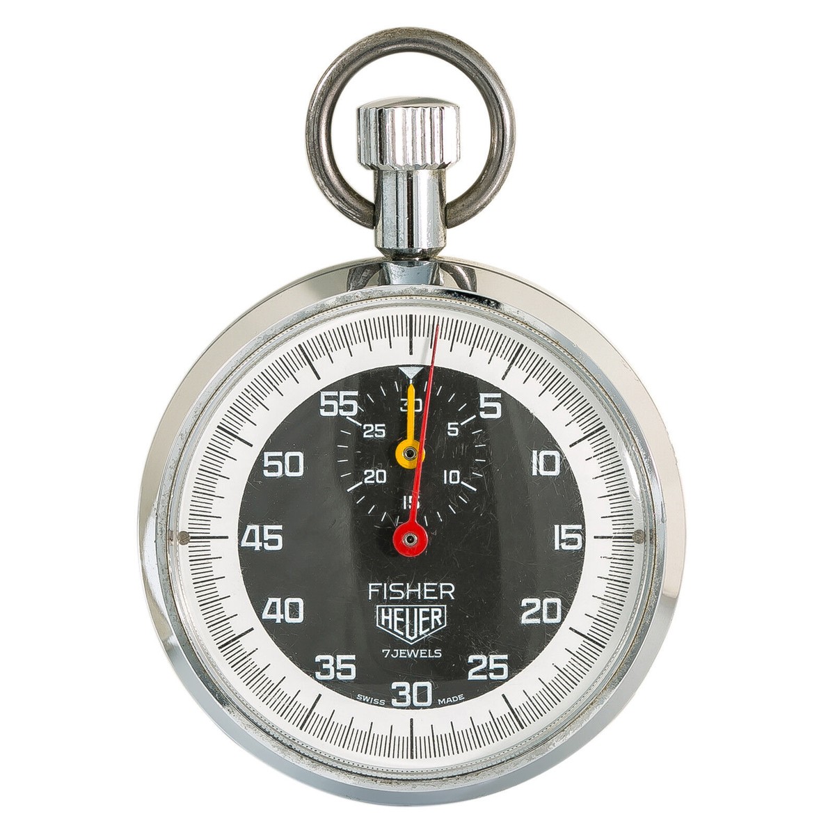 FISHER HEUER Stopwatch 1970s RARE 7Jewels Measuring 60sec