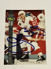Jim Cummins 1992-93 Classic Signed Autograph Auto Hockey Card Detroit Red Wings