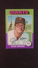 1975 Topps Baseball card # 577 John Morris  ( G to VG)