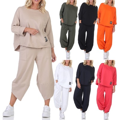 Jogginganzug Damen Zweiteiler Training Set Fitness Sport Hoodie Hose Sweatshirt
