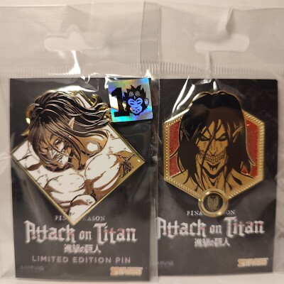 Attack Titan Enamel Pins Bundle Golden Series & Limited Edition AoT Collectibles