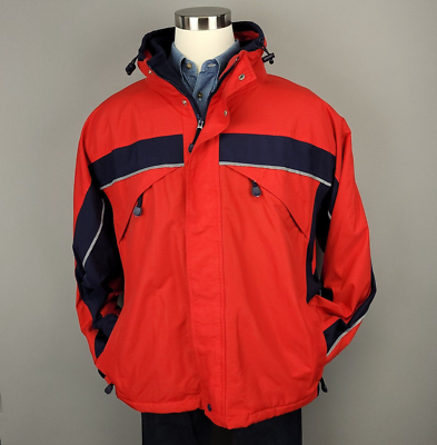 St Johns Bay Jacket Mens Extra Large Red Blue 3 In 1 | eBay