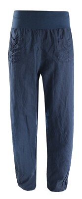 Italy Hose Damen Leinenhose %100 Leinen Schlupfhose Ballonhose Sommerhose 38-54