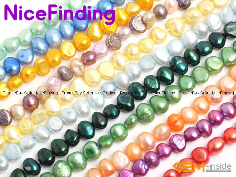 6-7 мм многоцветный пресноводный жемчуг произвольной формы камень бусины для изготовления ювелирных изделий 15 «NF - Изображение 2 из 4