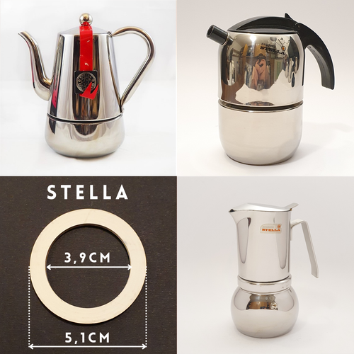 Guarnizione caffettiera italiana Moka vintage "Stella" 2 tazze Arianna USA eBay