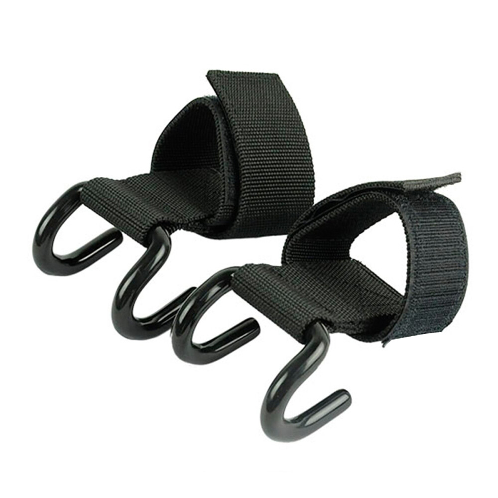 Gloves with Hooks Weight Lifting Wrist Straps for Training Gym-image
