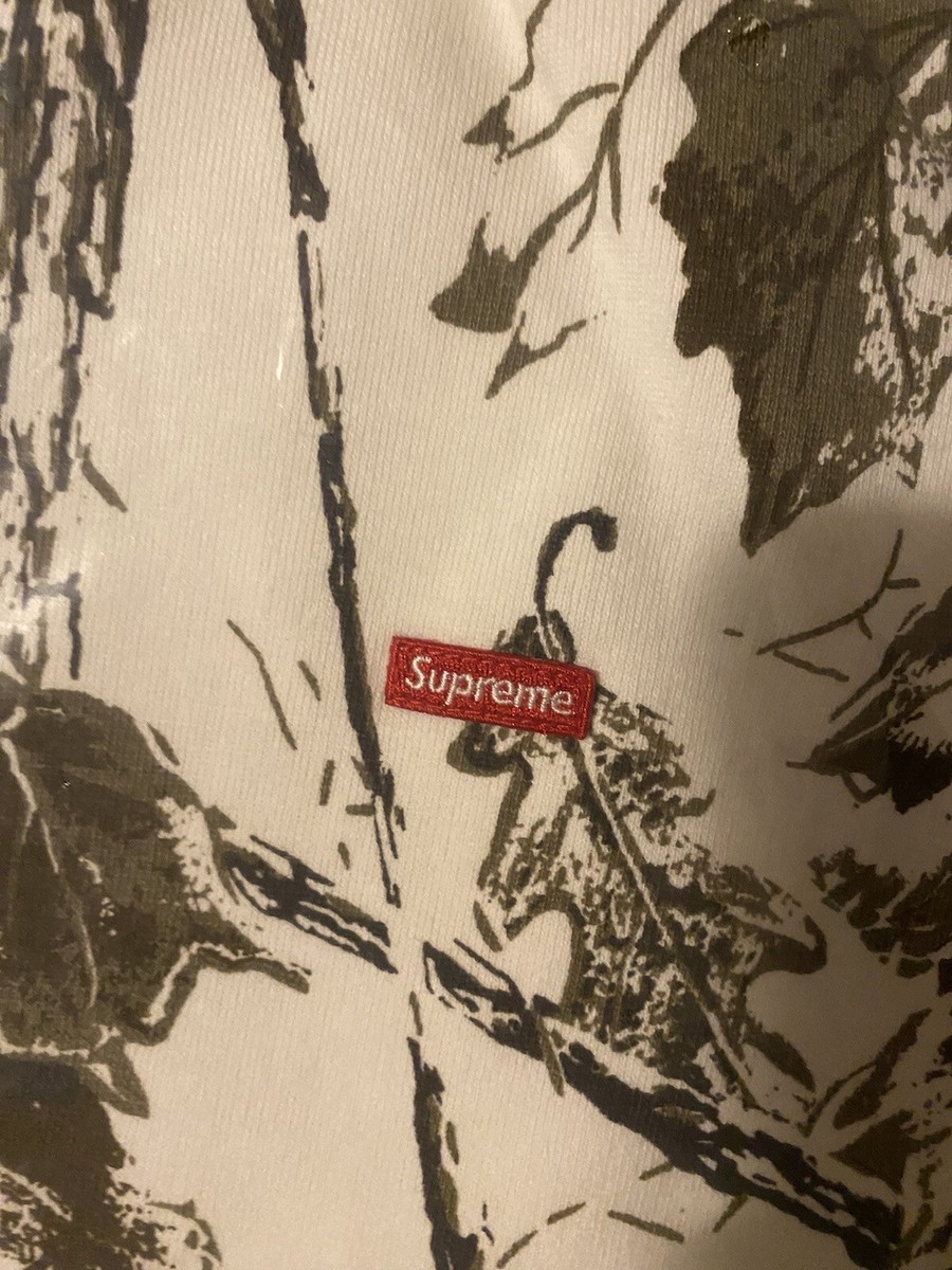 Supreme Small Box Sweatpant SS24 Snow Camo Size Large AOP Realtree