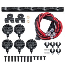 Metal Roof LED Light Bar 5Leds for SCX10 D90 TRX-4 1:10 RC Car Accessories