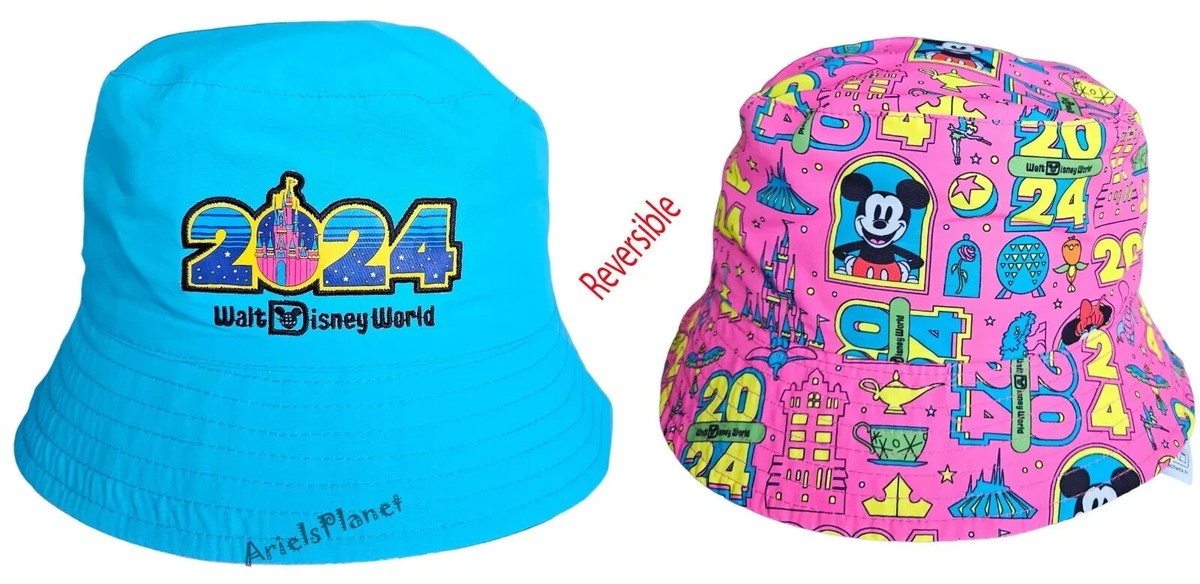 Disney World 2024 Reversible Bucket Hat for Adults NEW NWT 