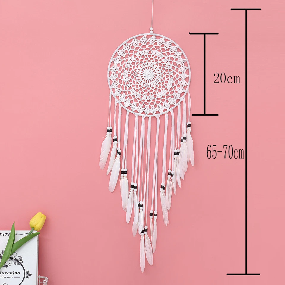 Dream Catcher Large Handmade Knitted Indian Dreamcatcher Home Bedroom Hanging UK - Image 2 of 4