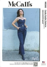 McCall's M8360 Sweetheart Neckline Jumpsuit w Detachable Belt Sz 6-14 UNCUT