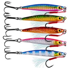 5PCS Metal Cast Jig Fishing Lures Spinnerbait Jigging Sinking Bait Hook Swimbait