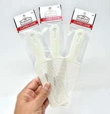 Scalpmaster Clipper 8.75 In. Comb Blending Comb Cutting Combs Barber White 3 Pcs