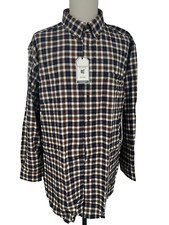 Roundtree  Yorke Soft Portuguese Flannel Shirt Big Man 2XB Plaid NEW