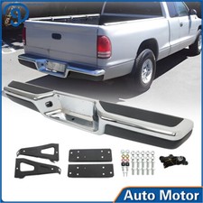 Rear Step Bumper Assembly Fit For Dodge Dakota 1997-2004 Chrome Steel