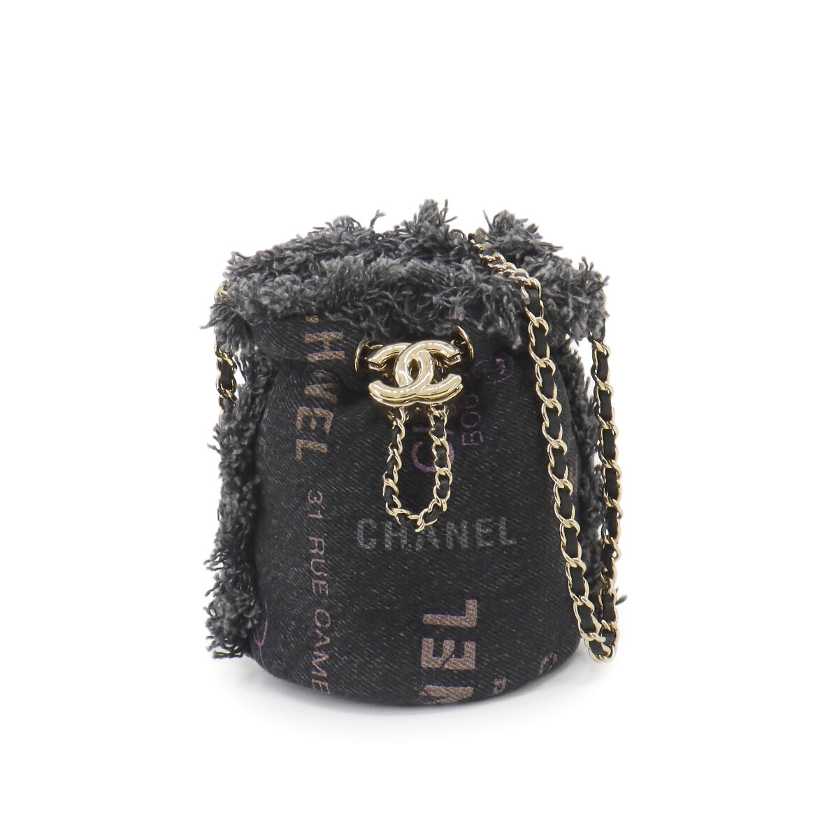 CHANEL Mini Bucket Bag Denim Black AP2603 Purse 90259383 | eBay