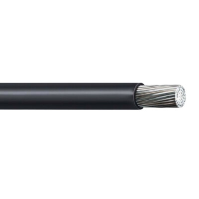 PER FOOT 2 AWG Aluminum XLP USE-2 RHH RHW-2 Direct Burial Cable Black 600V