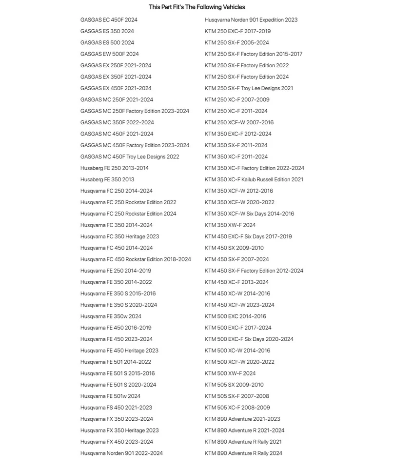 Pro X Valve Shim Kit 8.90mm OD 1.72-2.60mm For HUSABERG FE 350 2013 - Image 2 of 3