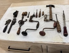Lot Antique Tool Hand Drill EggBeater Brace S...