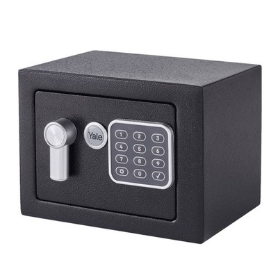Elektronischer Tresor mini, YALE, safe mit Code & Schlüssel, Schwarz