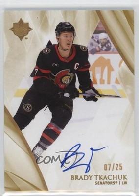 2023-24 Upper Deck Ultimate Collection Gold 7/25 Brady Tkachuk #32 Auto 0d95