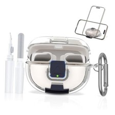 for Bose Ultra Open Earbuds Case with Secure Lock Phone Stand, Soft TPU Clear