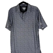 Straight Down Performance Golf Polo Shirt Men's M Dice Print Short Sleeve