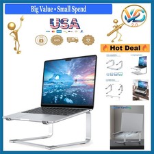 Heavy Metal Laptop Stand for 12-17.3 Inch Macbook, Dell, Lenovo, Samsung Silver