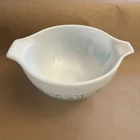 Vtg Pyrex 441 Turquoise Amish Butterprint Cinderella Mixing Bowl 1 1/2 Pt. USA