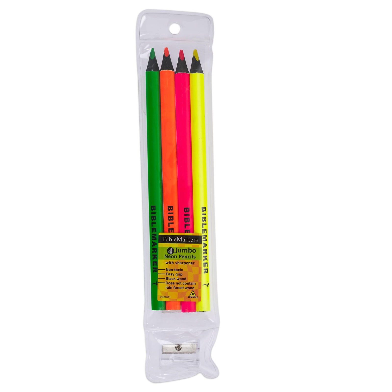 Set Of 4 Assorted Colors With Sharpener Non Bleeding