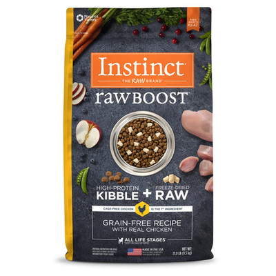 Instinct Raw Boost Natural Dry Dog Food Freeze Dried Pieces High Protein Grain