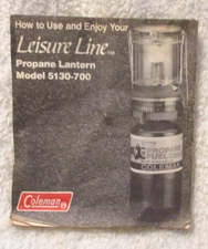 Vintage~Leisure Line~Propane Lantern~Model 5130-700~Pamphlet~1960