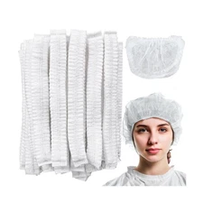 50PCS Disposable Bouffant Caps - 24 Inch Elastic Hair Nets Non-woven Head Cov...